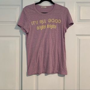 MARINE LAYER short sleeve tee shirt purple size L it’s all good baby baby